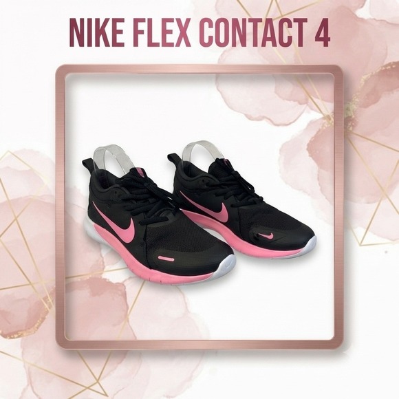 Nike Shoes - Nike Flex Contact 4 Womens 7.0 or Youth 5.5 Running Shoes Athletic Sneakers Gym